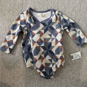 Quilted Long-Sleeve Baby Onesie